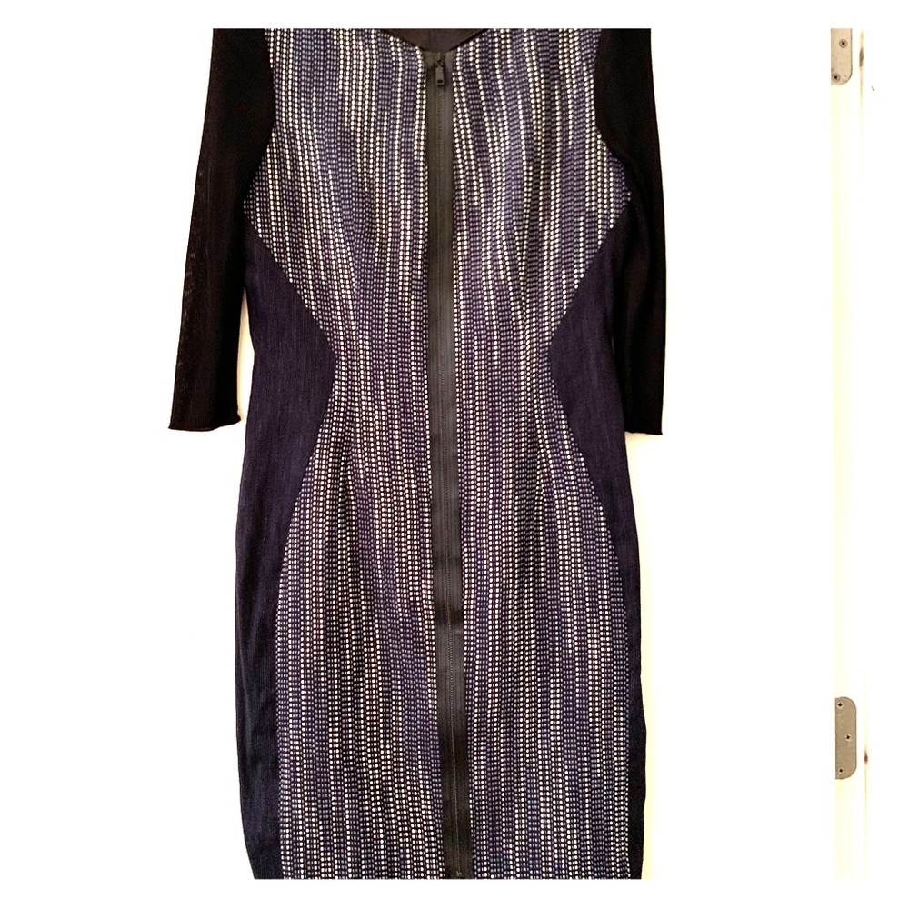 Eli’s Tahari dress with zipper down the front
